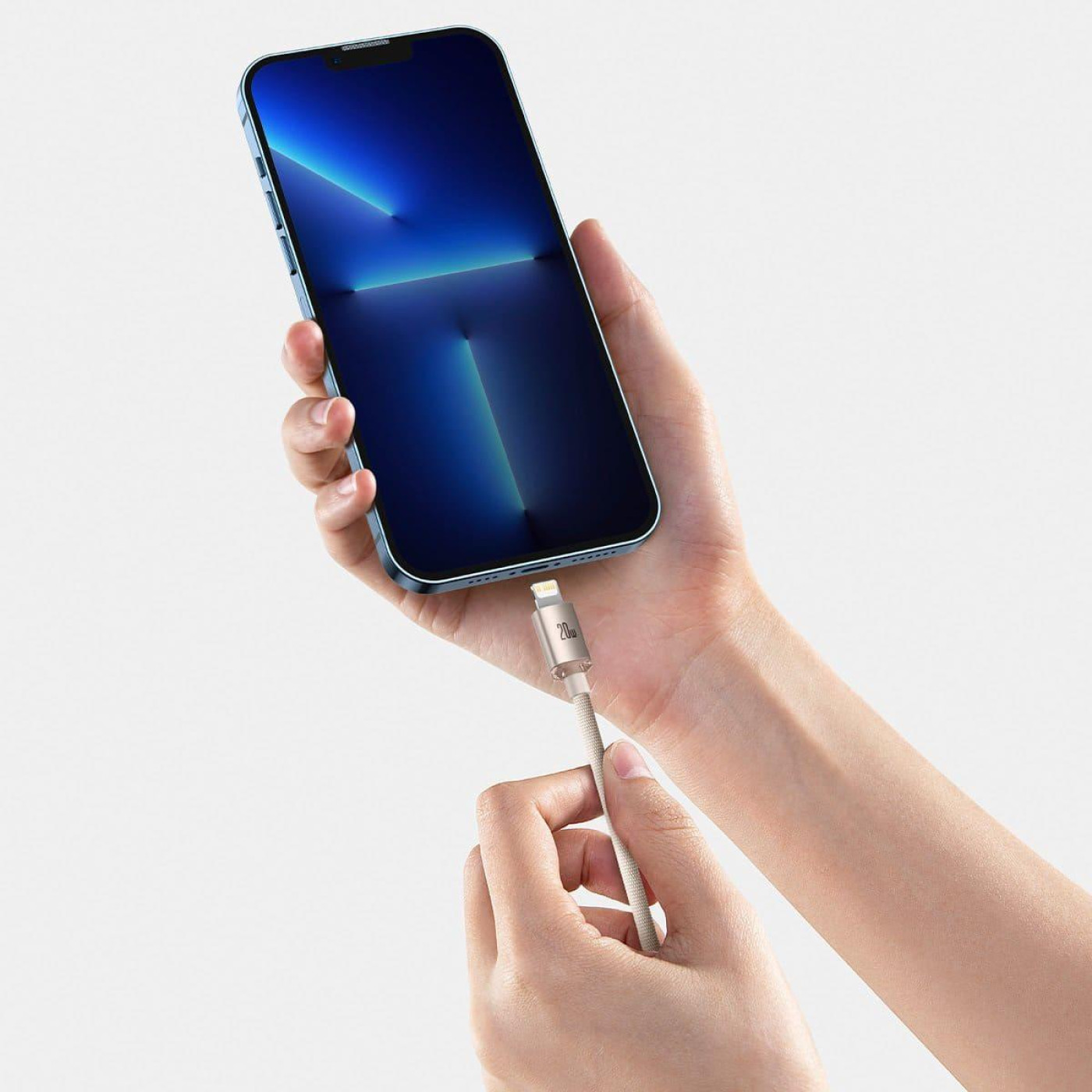 Кабель Baseus Lightning Crystal Shine Series Fast Charging Data Cable Type-C to Lightning 20W 1.2m Pink (CAJY001304)