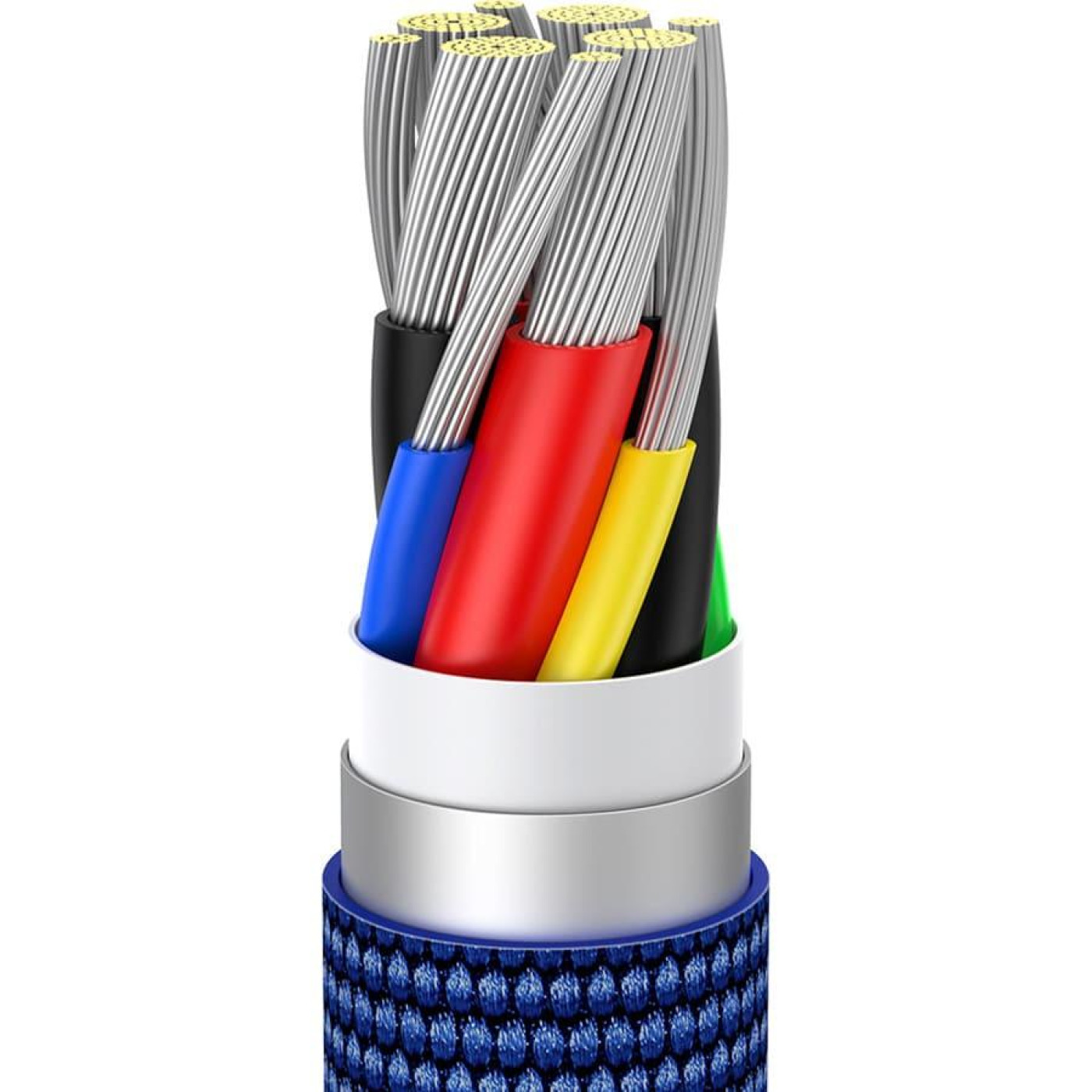 Кабель Baseus USB Type-C Crystal Shine Series Fast Charging Data Cable Type-C to Type-C 100W 1.2m Blue (CAJY000603)