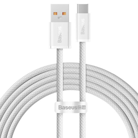 Кабель Baseus USB Type-C Dynamic Series Fast Charging Data cabel USB to Type-C 100W 2m White (CALD000702)