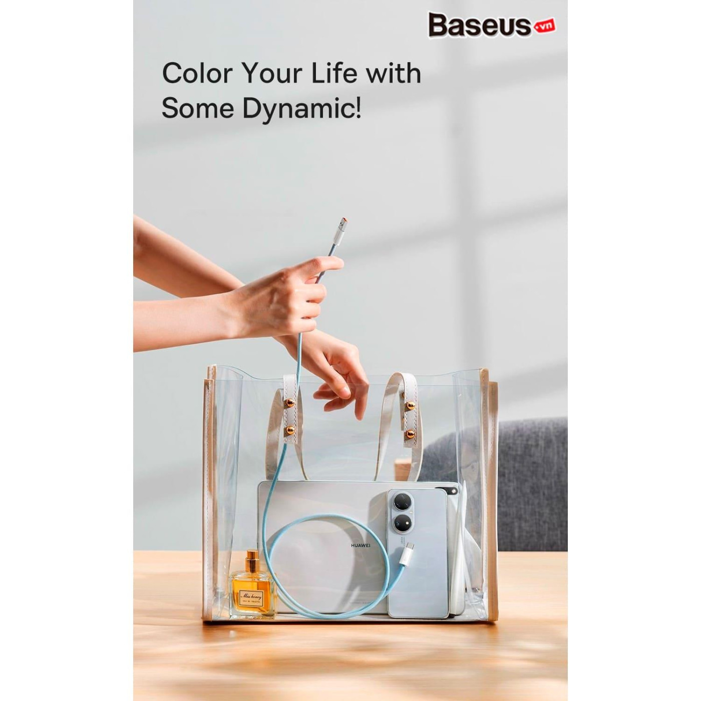 Кабель Baseus USB Type-C Dynamic Series Fast Charging Data cabel USB to Type-C 100W 2m White (CALD000702)