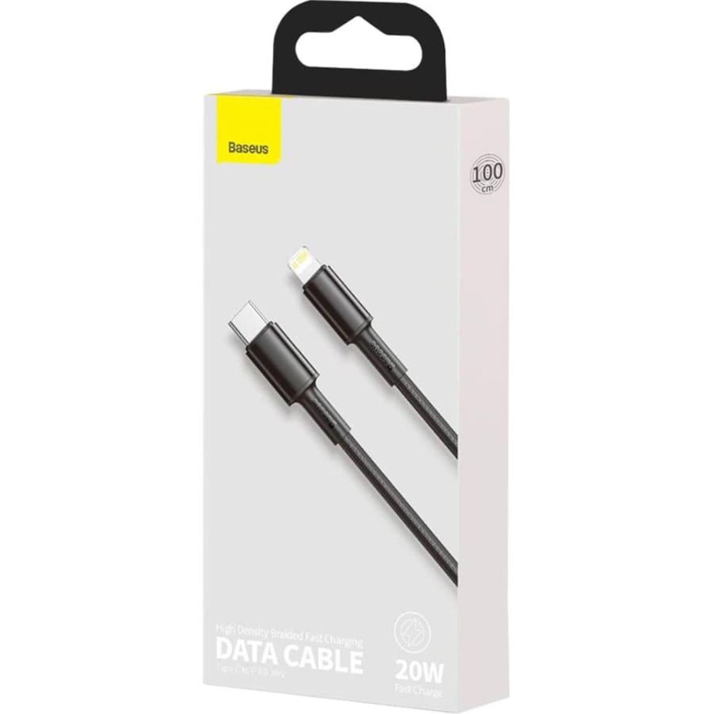 Кабель Baseus Lightning Type-C to Lightning PD 20W 1M High Density Braided Black (CATLGD-01)
