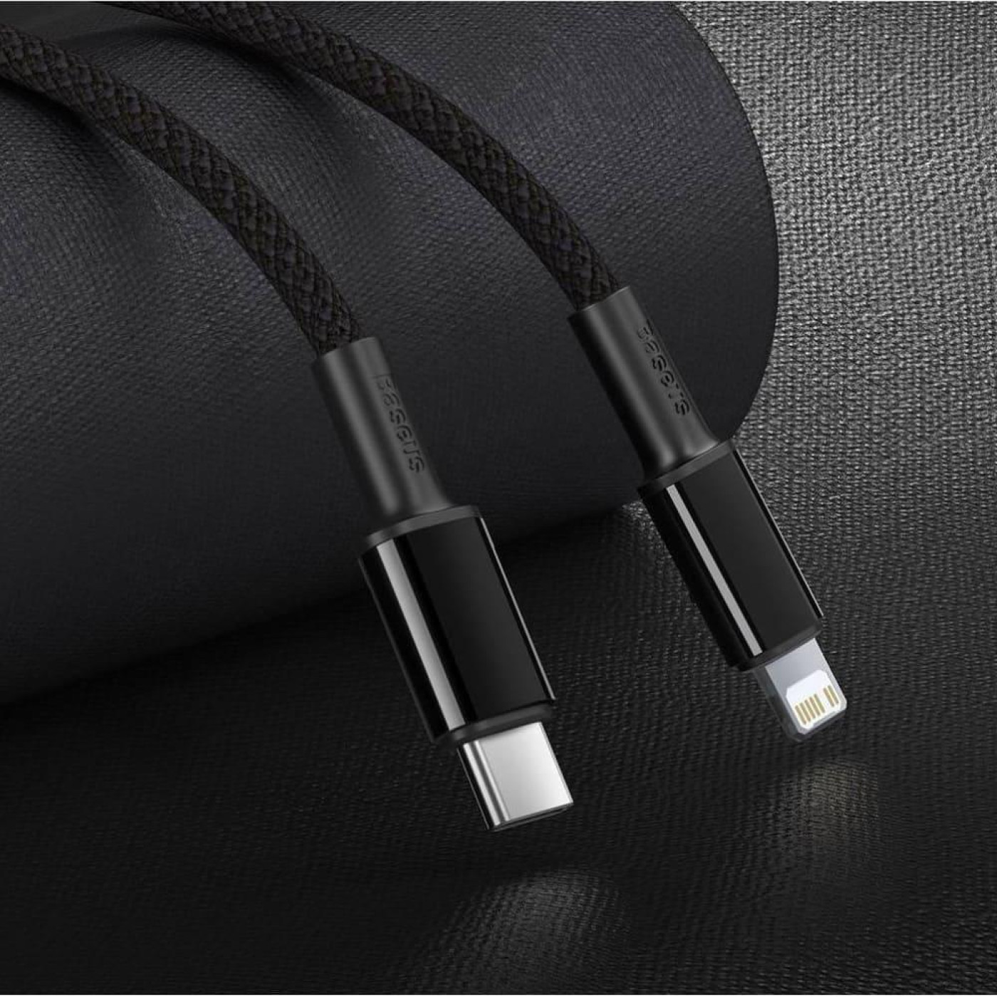 Кабель Baseus Lightning Type-C to Lightning PD 20W 1M High Density Braided Black (CATLGD-01)