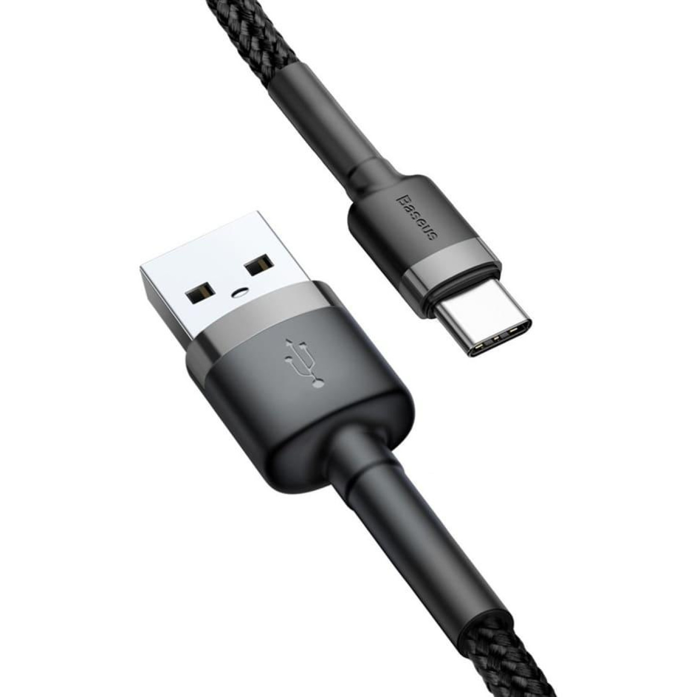 Кабель Baseus Cafule Type-C Cable 2A (3m) gray/black (CATKLF-UG1)