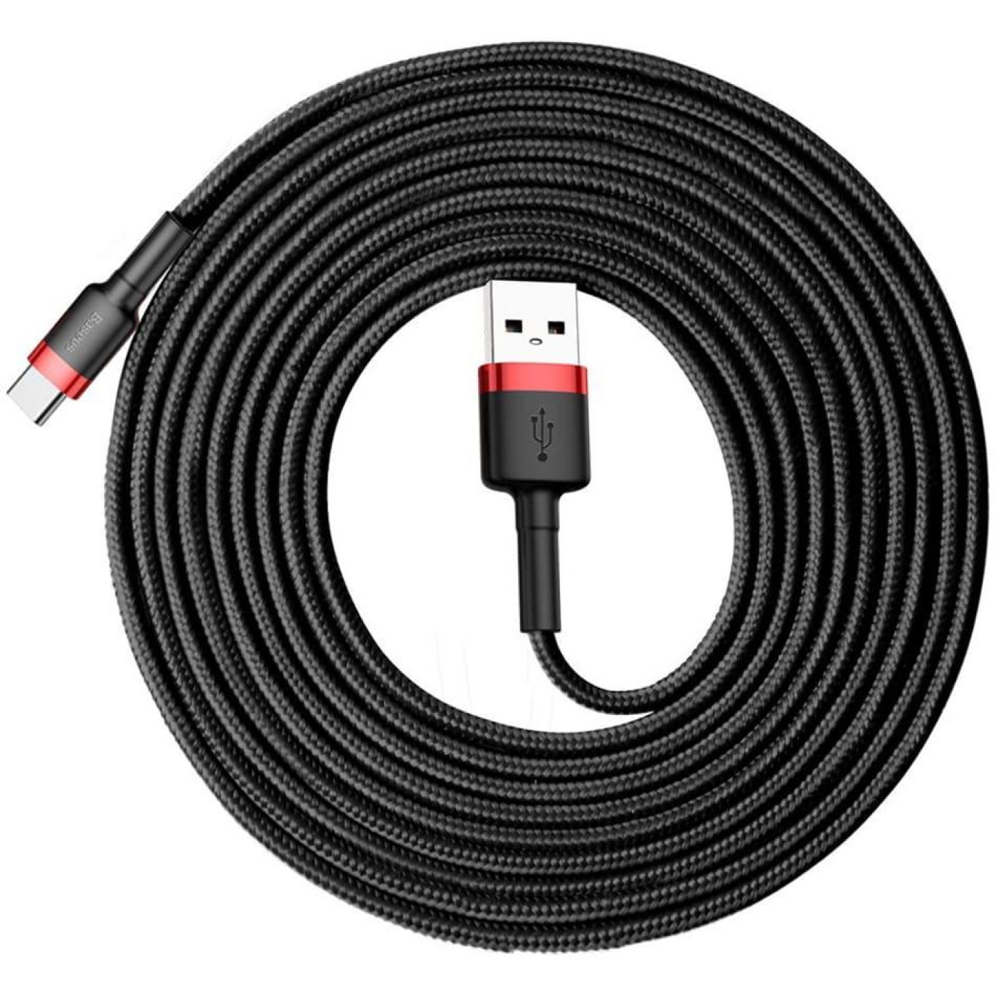 Кабель Baseus Cafule Type-C Cable 2A (3m) red/black (CATKLF-U91)