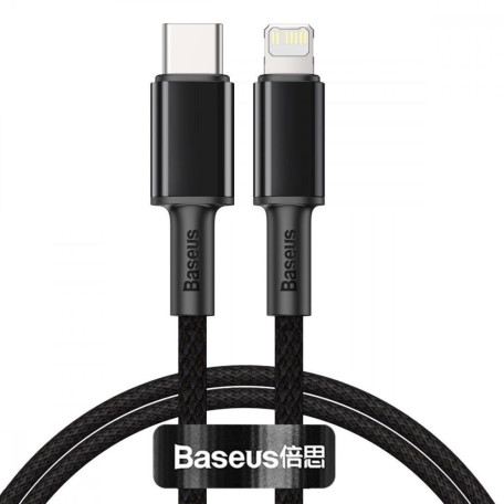 Кабель Baseus High Density Braided Type-C to Lightning PD 20W (2m) black (CATLGD-A01)