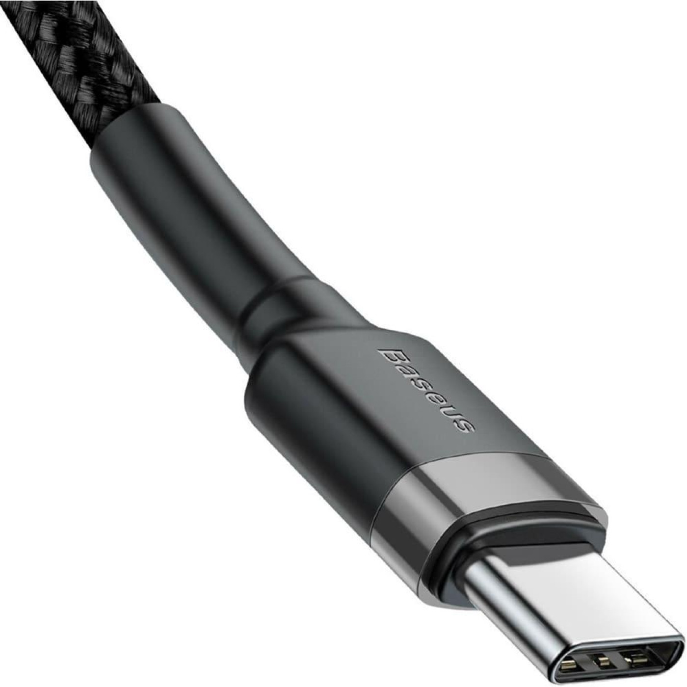 Кабель Baseus Cafule Type-C to Type-C PD 2.0 60W (1m) gray/black (CATKLF-GG1)