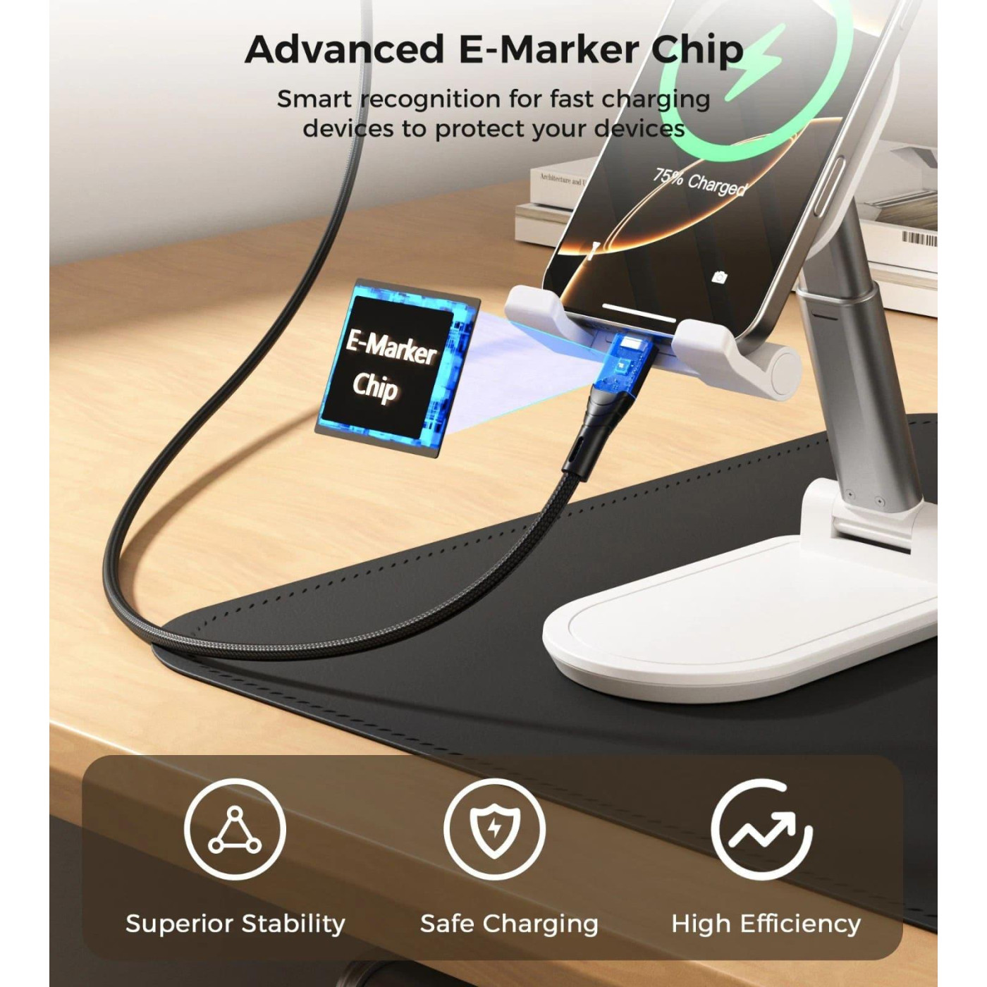 Кабель Choetech XCC-1008,USB 2.0, Power Delivery (PD), до 100 Ватт C-тато/C-тато, 1.8 м. (XCC-1008)