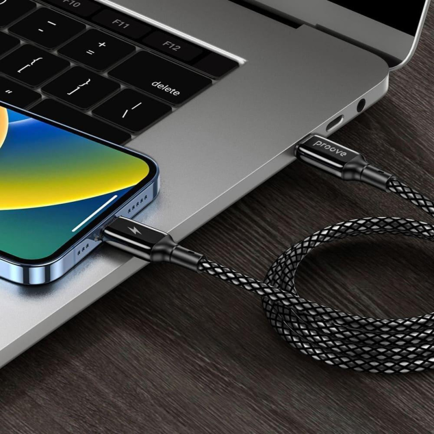 Кабель Proove Dense Metal Type-C to Lightning 27W (1m) black (CCDM27002101)