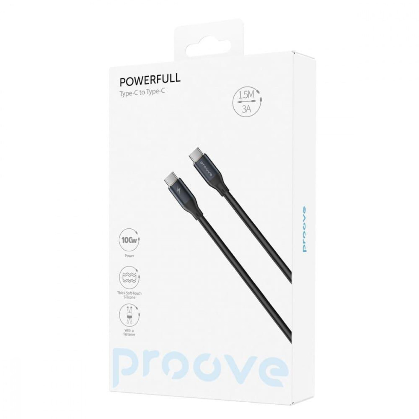 Кабель Proove PowerFull Type-C to Type-C 100W (1m) black (CCPF11002201)