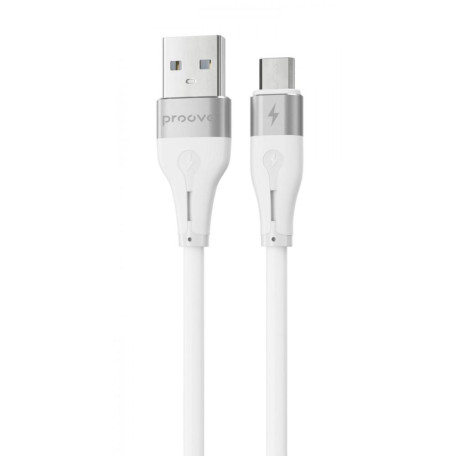 Кабель Proove Soft Silicone USB to Micro USB 2.4A (1m) white (CCSO20001302)