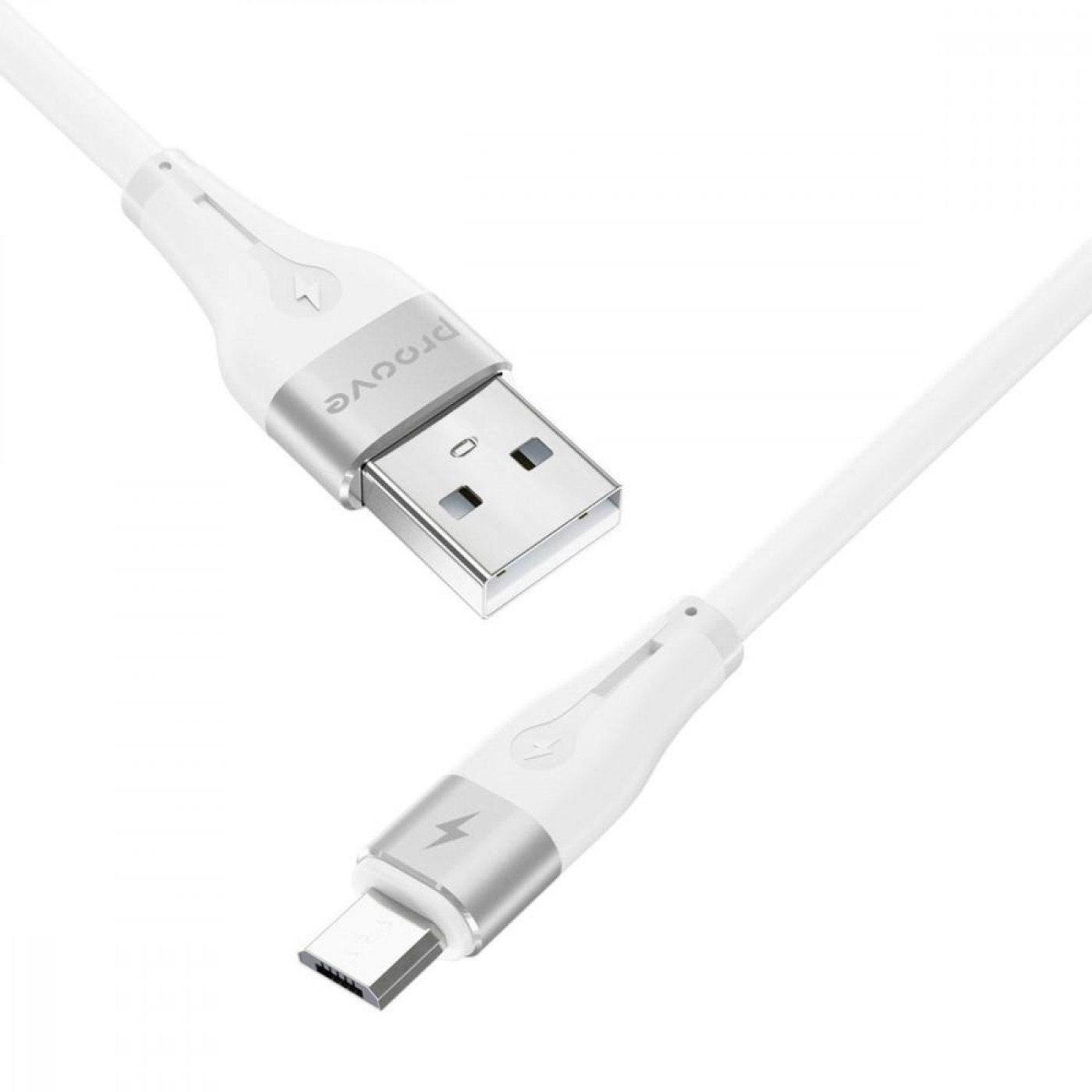 Кабель Proove Soft Silicone USB to Micro USB 2.4A (1m) white