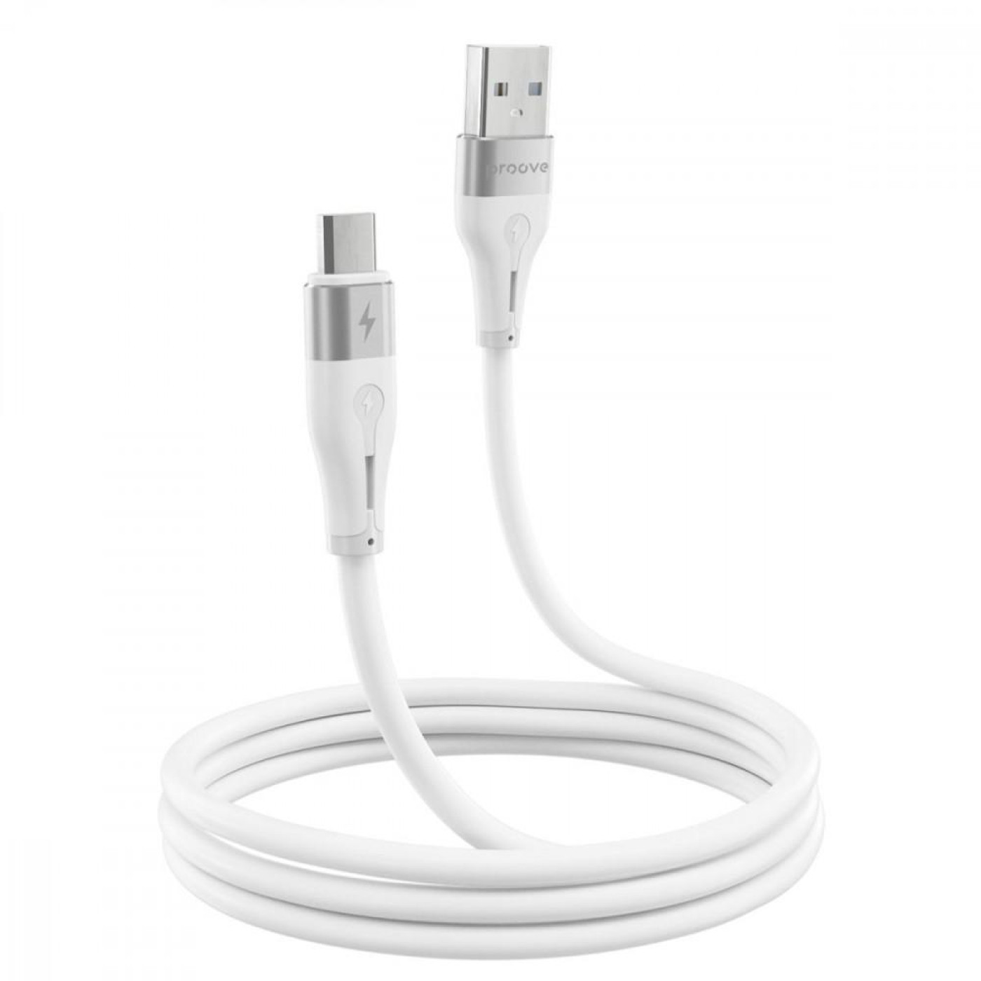Кабель Proove Soft Silicone USB to Micro USB 2.4A (1m) white