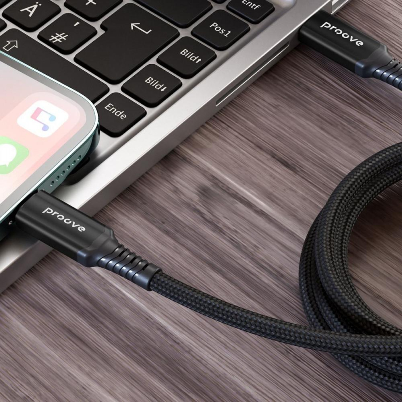 Кабель Proove Speed Line Type-C to Type С 240W USB 4.0 (1m) black