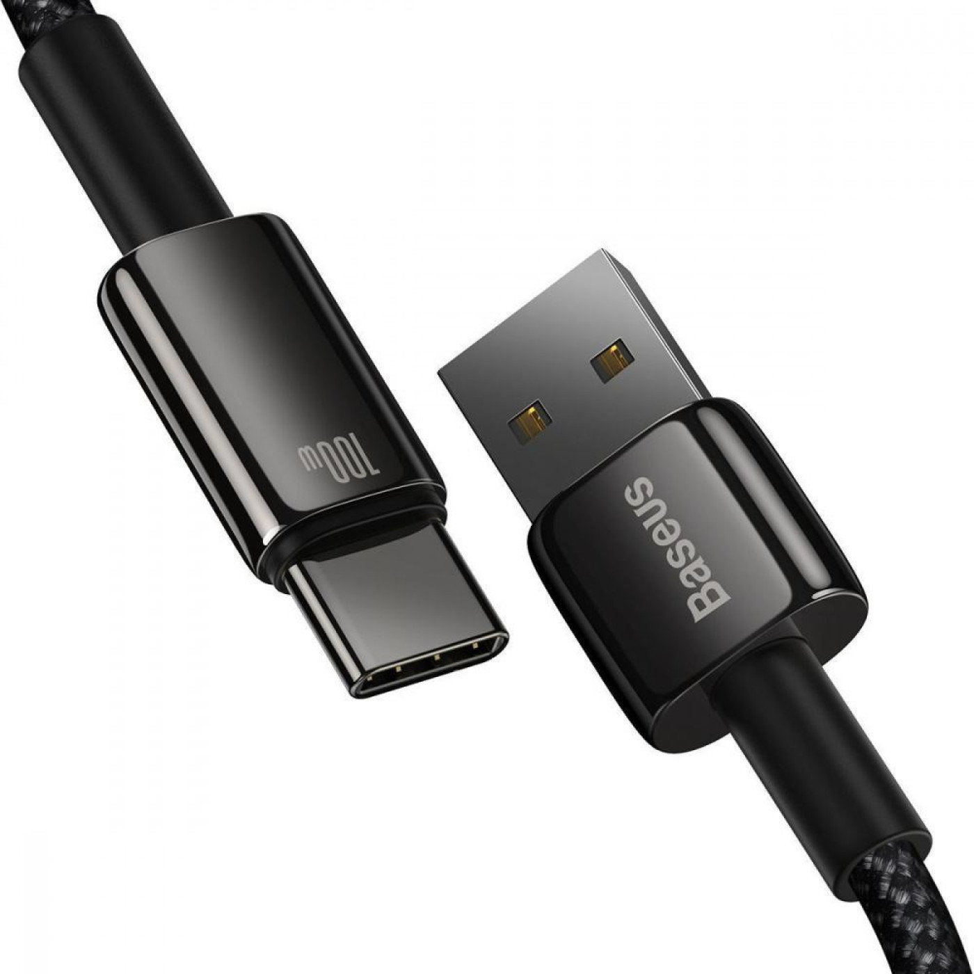 Кабель Baseus Tungsten Gold Fast Charging Data Cable USB to Type-C 100W 1m Black (CAWJ000001)