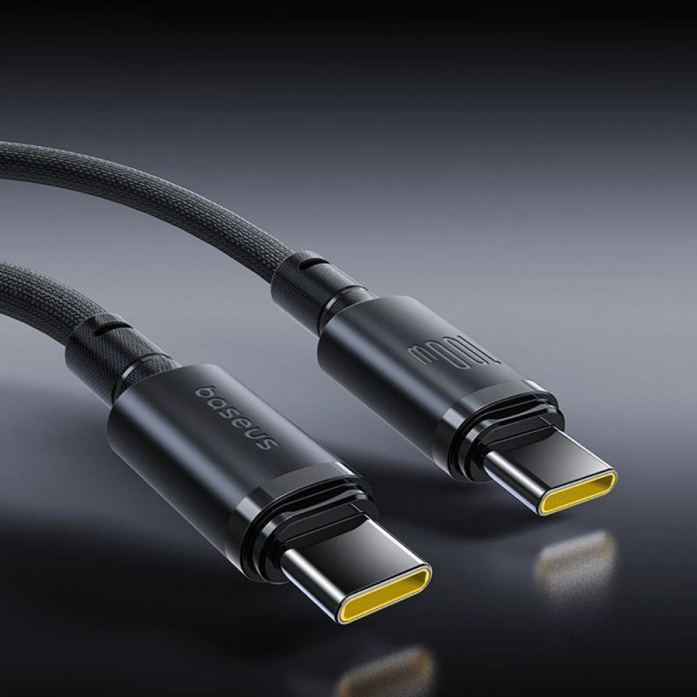 Кабель Baseus New Braided Fast Charging Type-C to Type-C 100W (1m) black (E0426W00)