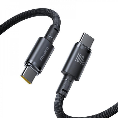 Кабель Baseus New Braided Fast Charging Type-C to Type-C 100W (1m) black (E0426W00)