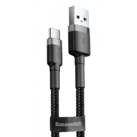 Кабель Baseus USB2.0AM-Type-C M, 2 м,(20V/3A), (60W) Сирий-Чорний,CATKLF-CG1 (CATKLF-CG1)