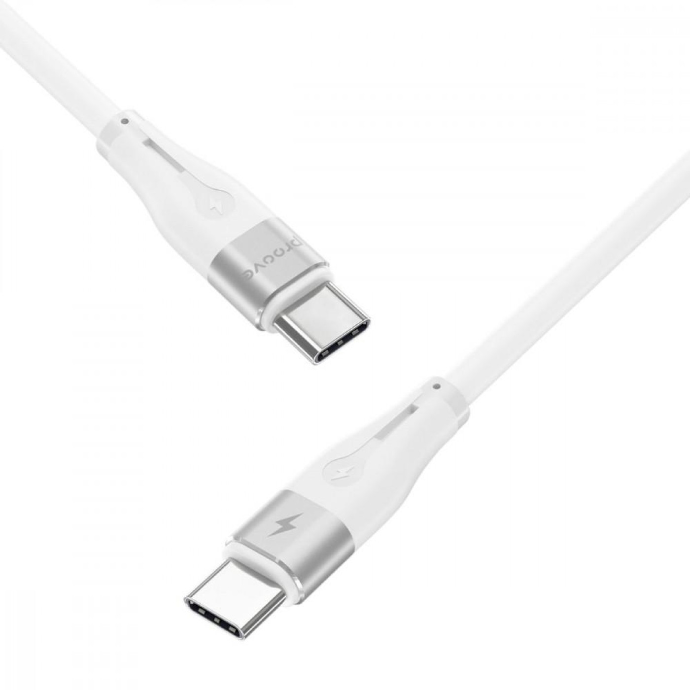 Кабель Proove Soft Silicone Type-C to Type-C 60W (1m) white