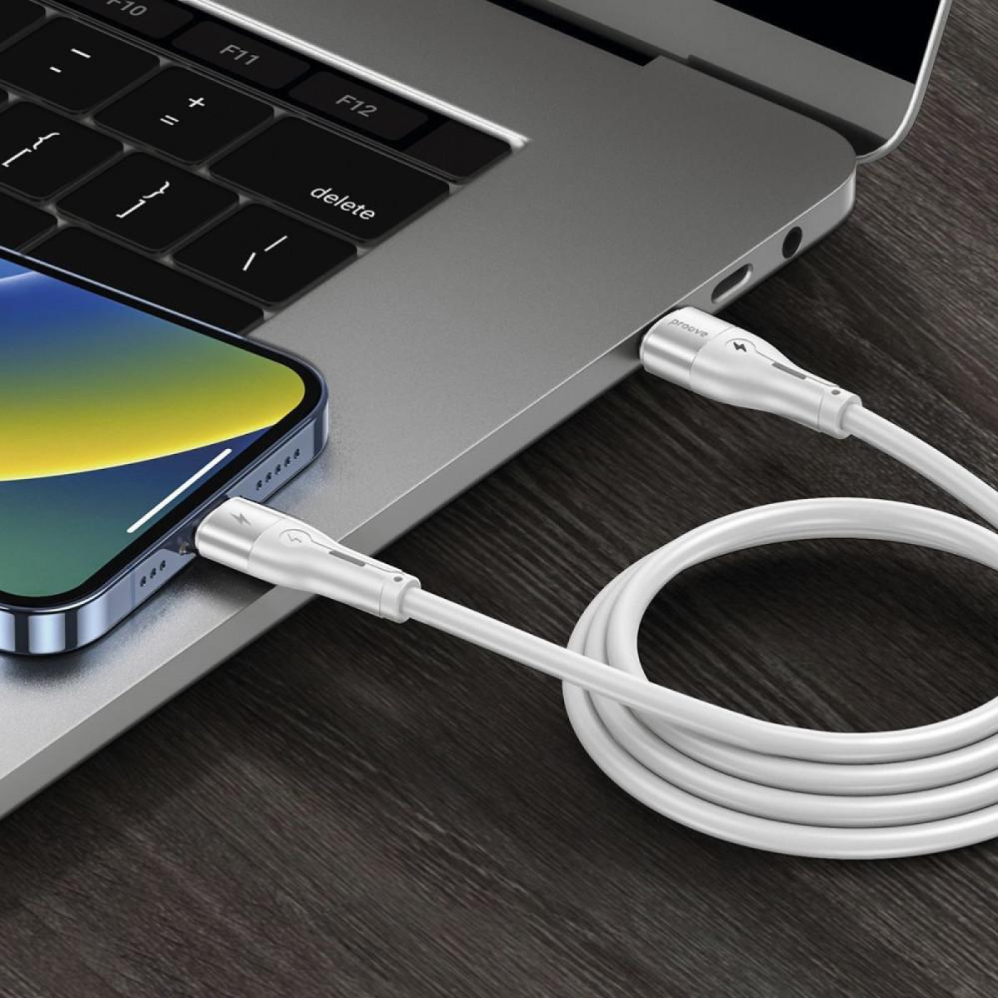 Кабель Proove Soft Silicone Type-C to Type-C 60W (1m) white