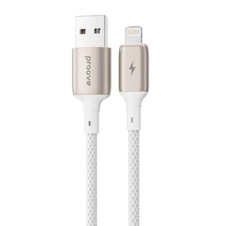 Кабель Proove Dense Metal USB to Lightning 2.4A (1m) white (CCDM20001102)