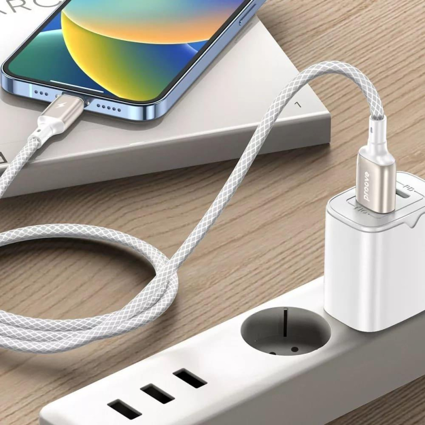 Кабель Proove Dense Metal USB to Lightning 2.4A (1m) white (CCDM20001102)