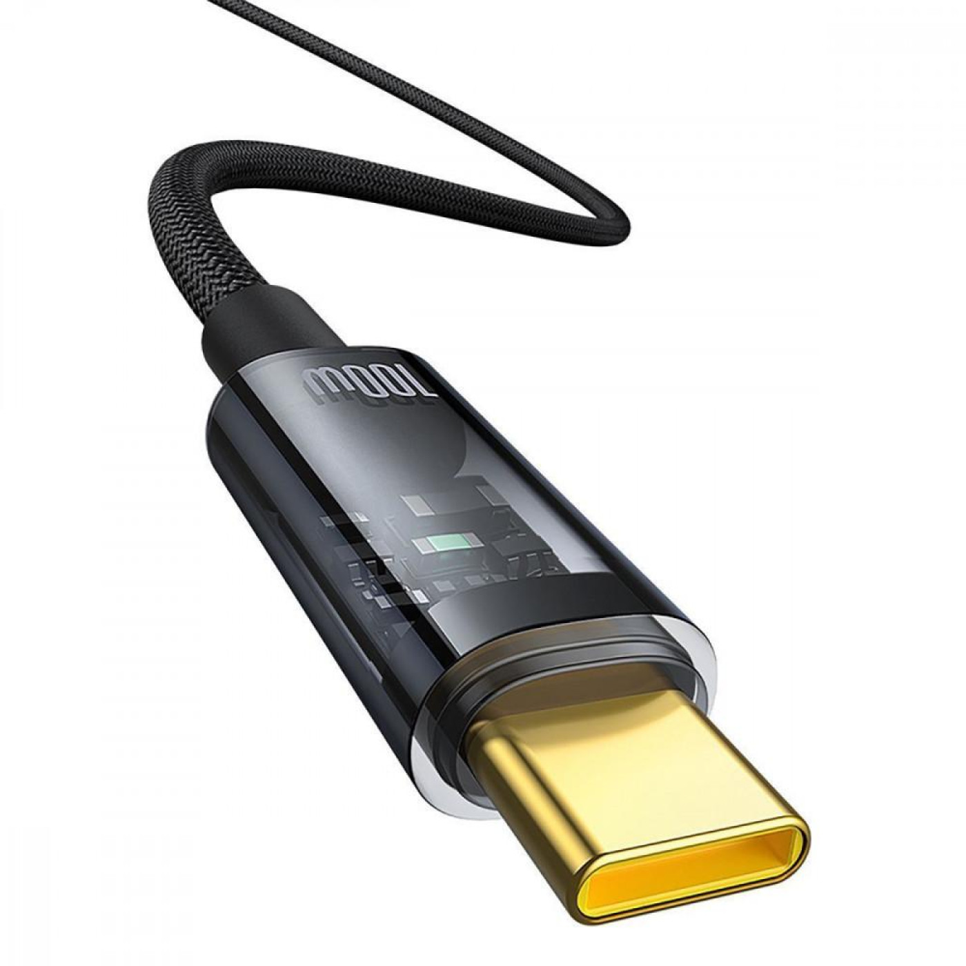Кабель Baseus Explorer Series Auto Power-Off Type-C to Type-C 100W (1m) black (P10319703111-00)