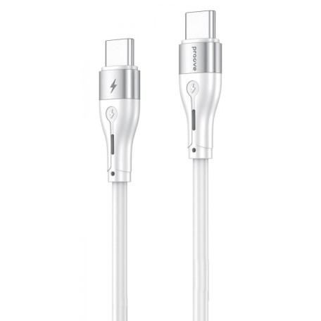 Кабель Proove Soft Silicone Type-C to Type-C 60W (2m) white (CCSO60002222)