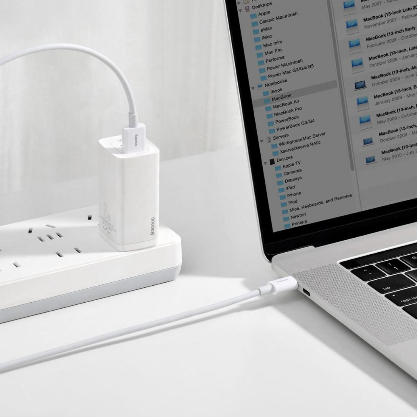 Кабель Baseus USB2.0AM-Type-C M, 2 м,(20V/3A), (66W) Superior Series Білий (CATYS-A02)