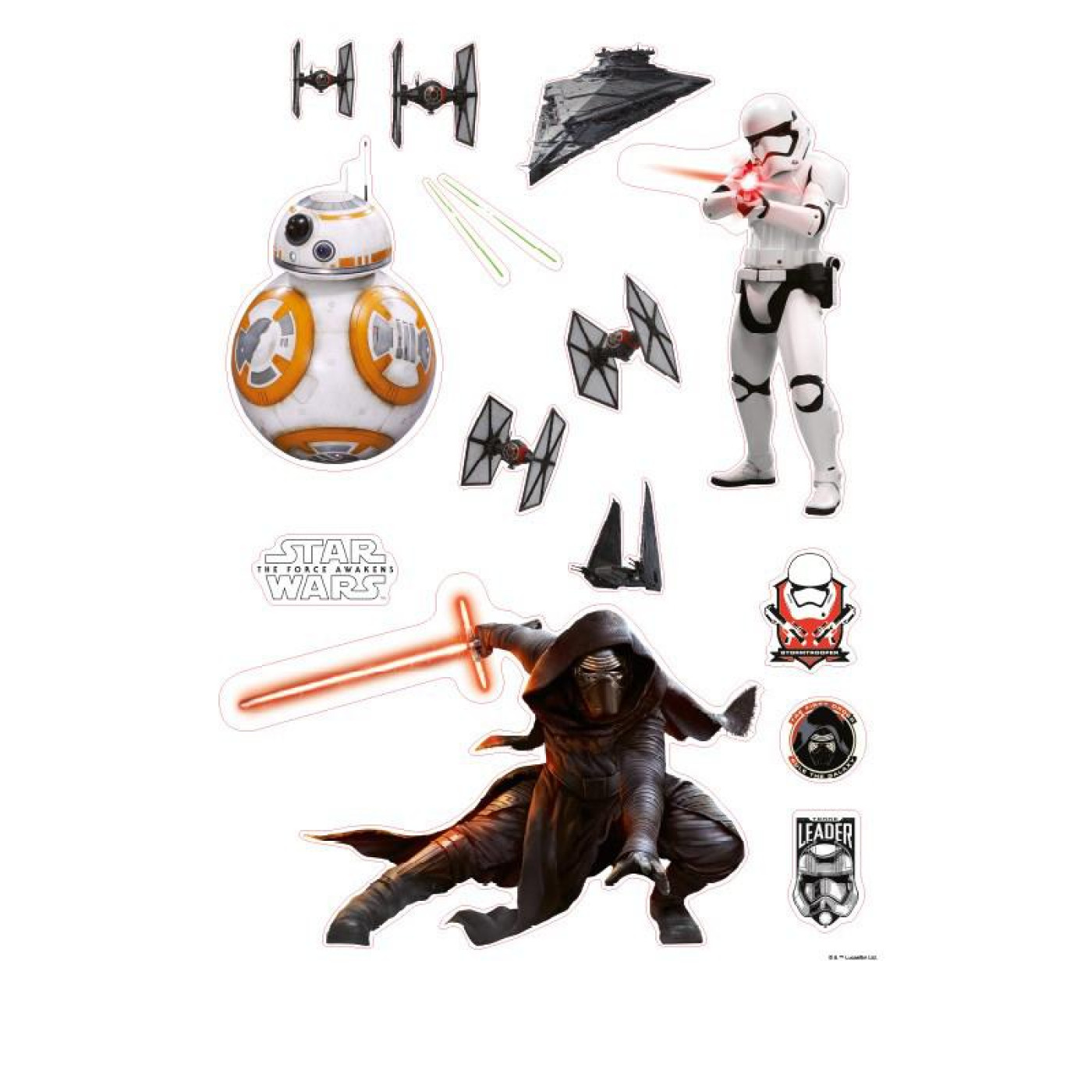 Наклейки інтер'єрні STAR WARS The Force Awakens (Зоряні війни Пробудження Сили) 100x70 см