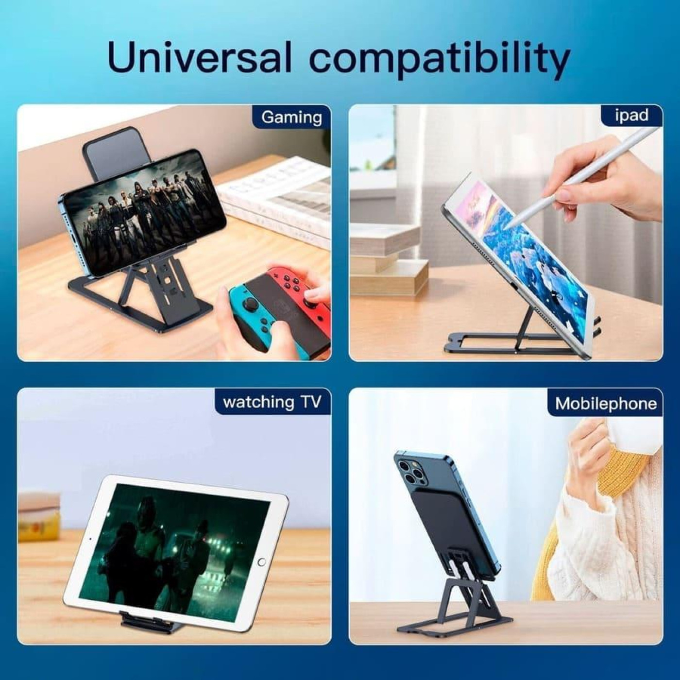 Тримач настильний универсальний для планшета/смартфона Сhoetech H064-GY