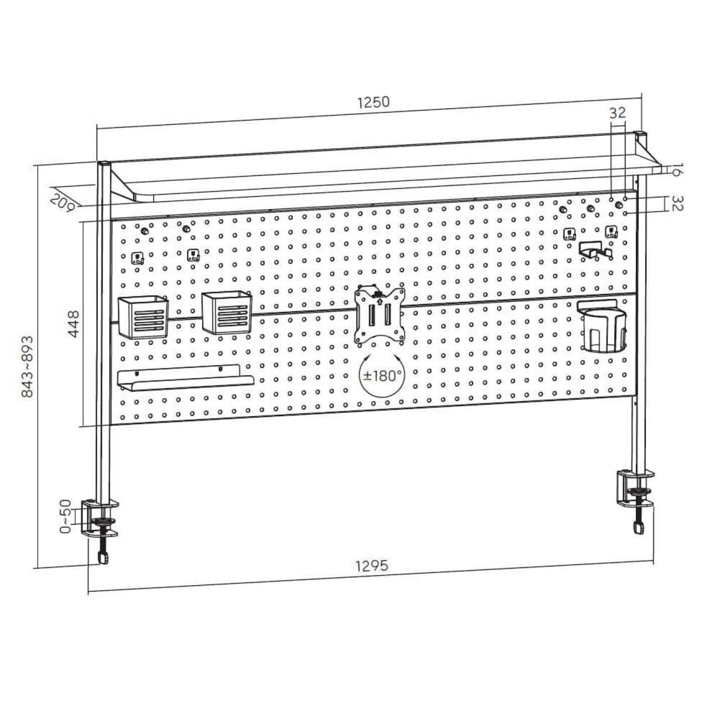 Настільна полиця-органайзер OfficePro DS310B