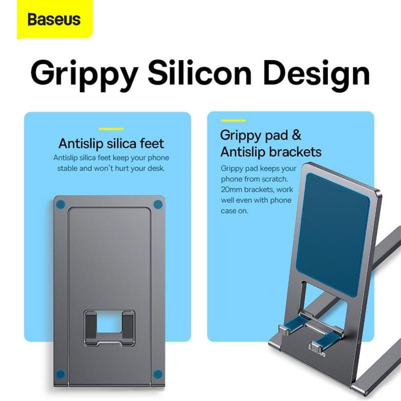 Підставка для телефону Baseus Foldable Metal gray