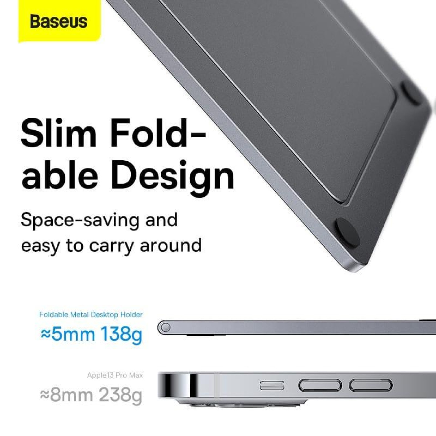 Підставка для телефону Baseus Foldable Metal gray