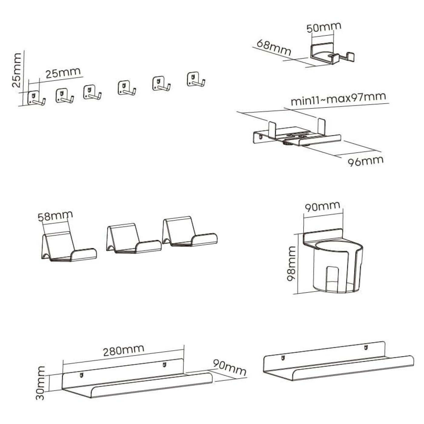 Набор аксессуаров для органайзеров OfficePro OA530 White