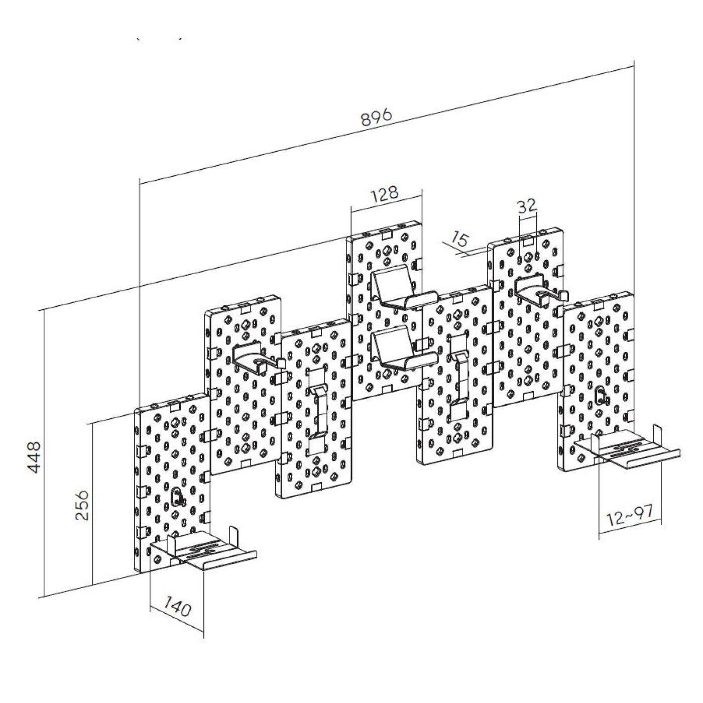 Настенная доска-органайзер OfficePro WO1080B Black/Red