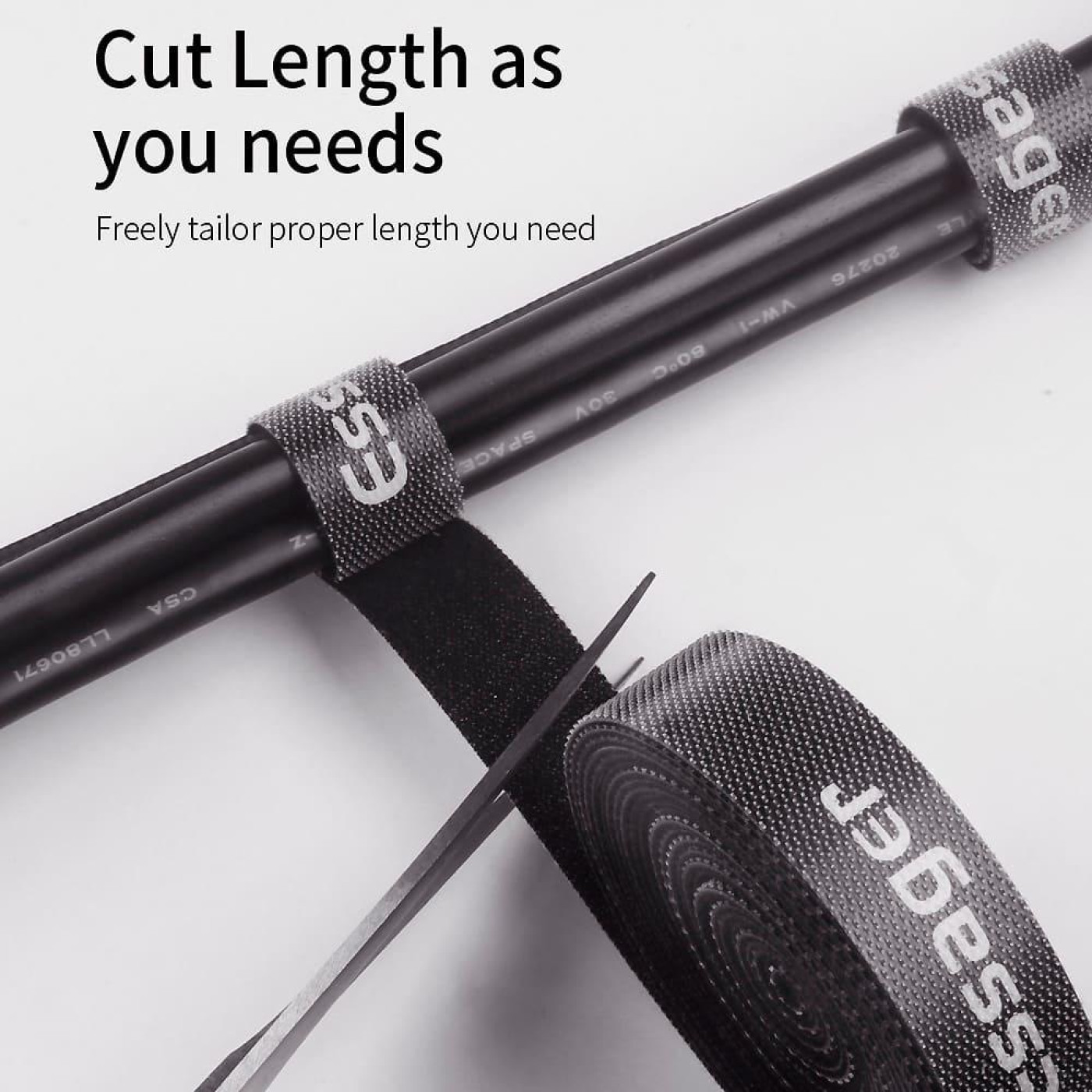 Набир для криплення стричка-липучка Cable Organizer 5m Black Essager (EXD-LXD01)