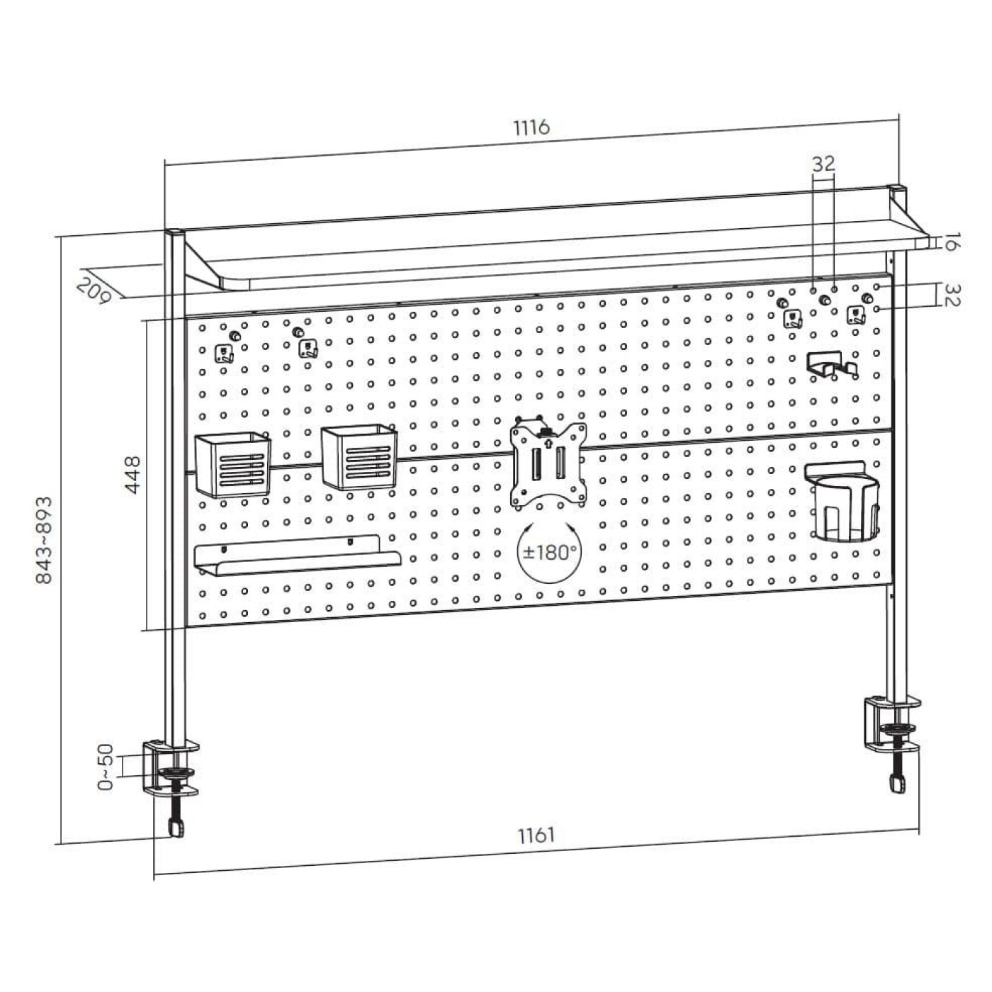 Настільна полиця-органайзер OfficePro DS292B