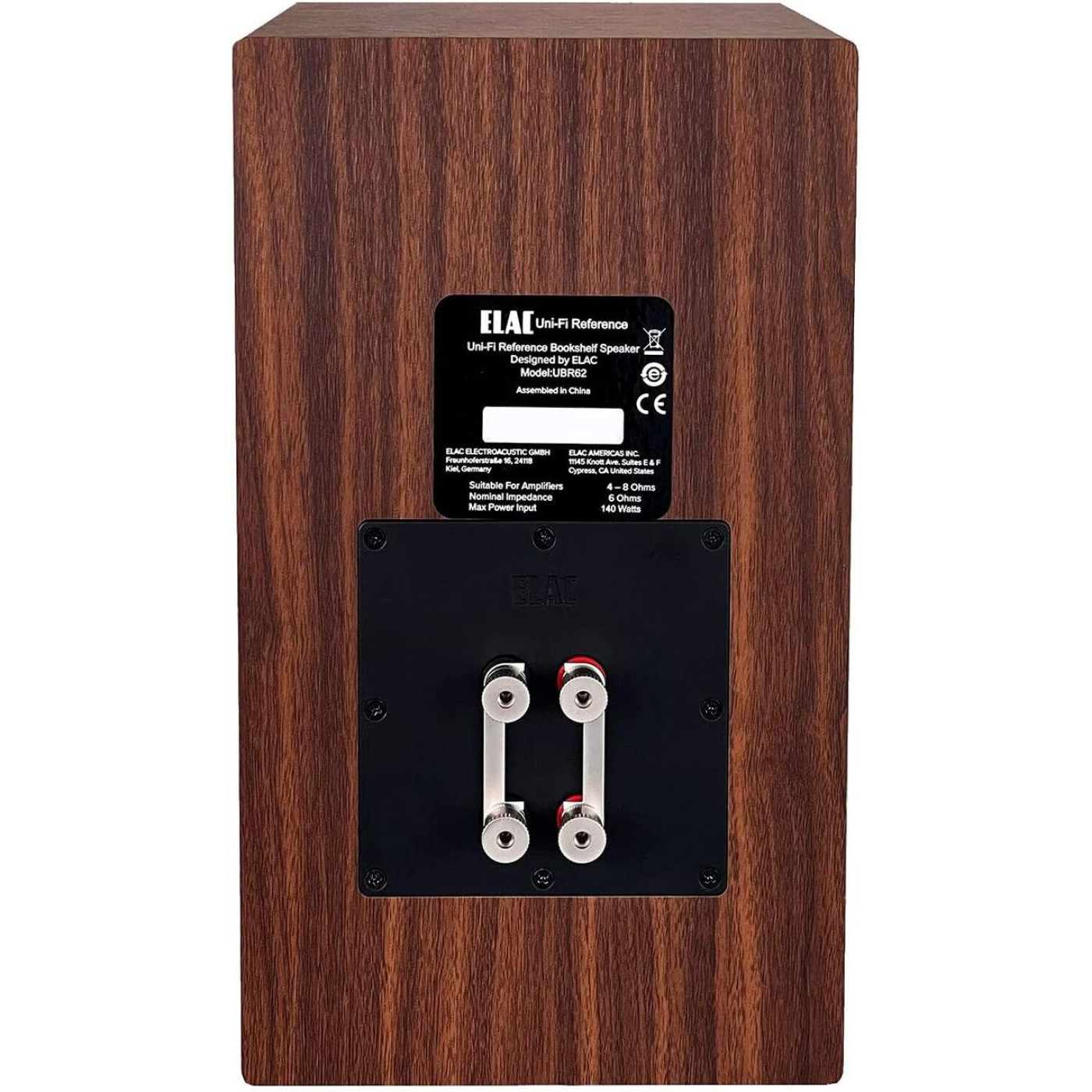 Акустическая система ELAC Uni-Fi Reference UBR62 6.5 Bookshelf Speakers UBR62 Wood Black (1шт) (31975)