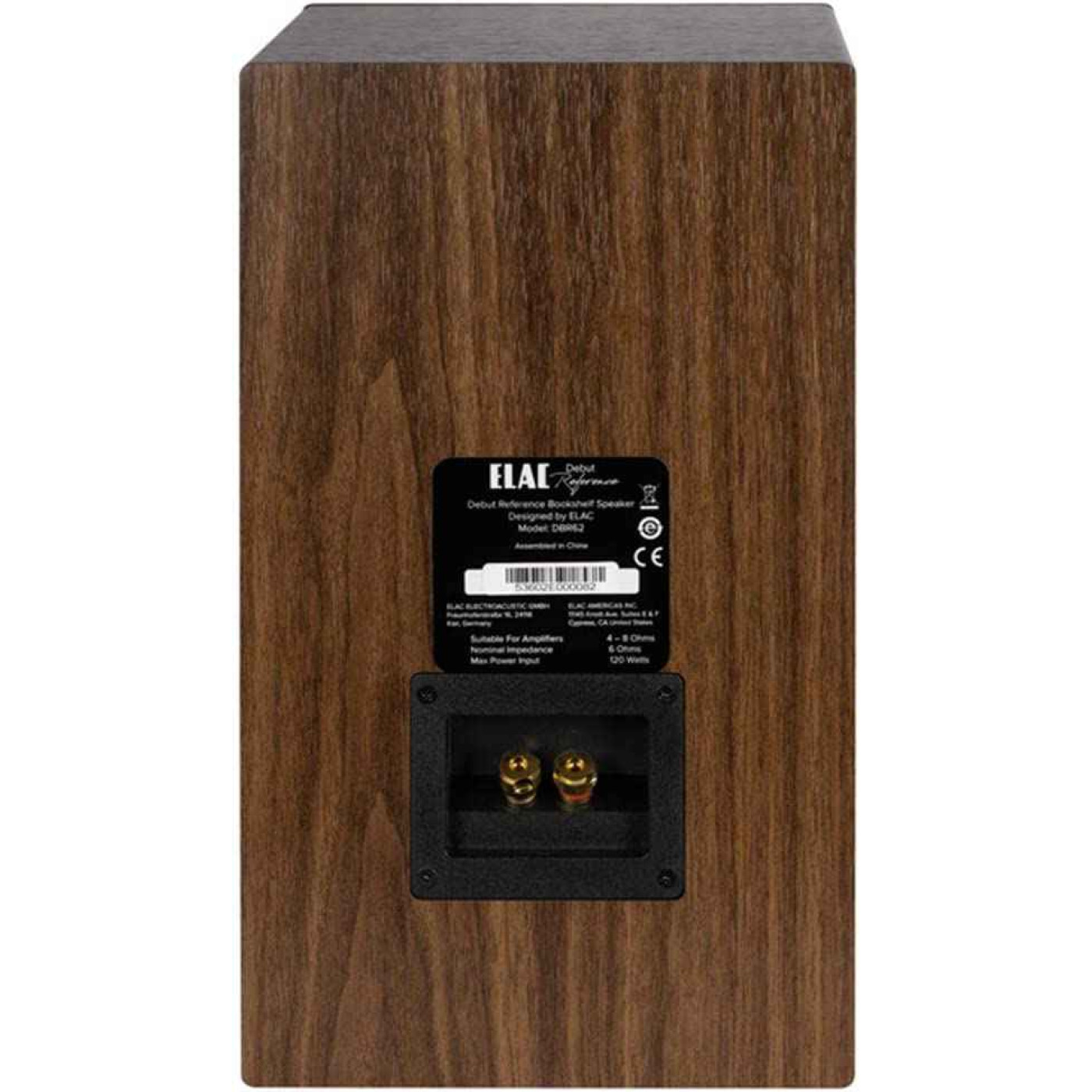 Акустическая система ELAC Debut Reference Bookshelf Speakers DBR62 Wood Black (1шт) (32400)