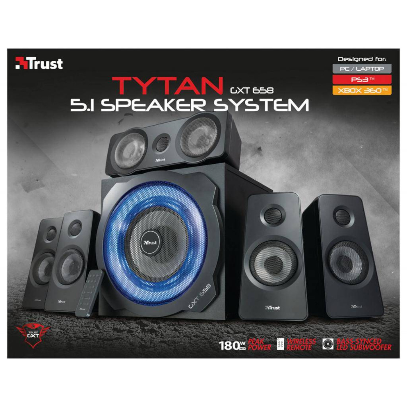 Акустична система Trust 5.1 GXT 658 Tytan Surround Black (21738_TRUST)