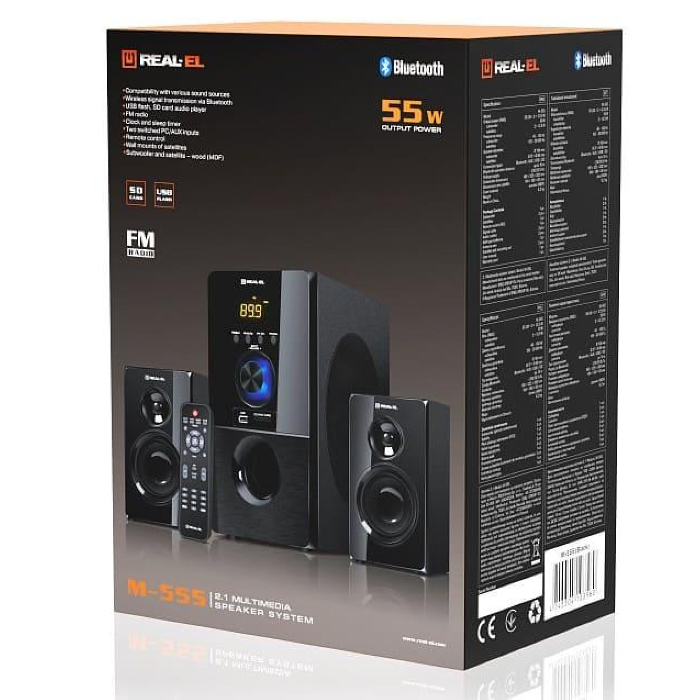 Акустична система Real-EL 2.1 M-555 Black (EL121300013)