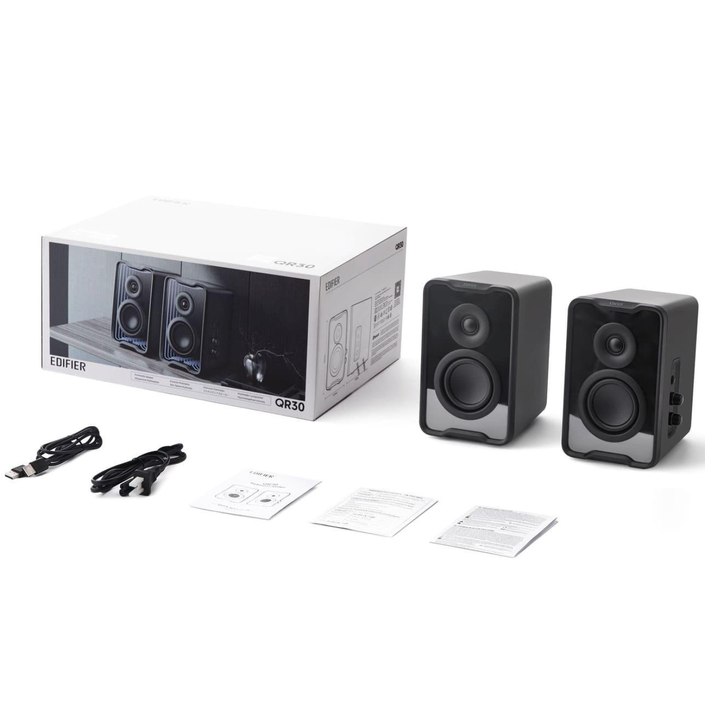 Акустическая система Edifier a 2.0 QR30 30W Bluetooth Black (QR30Black)