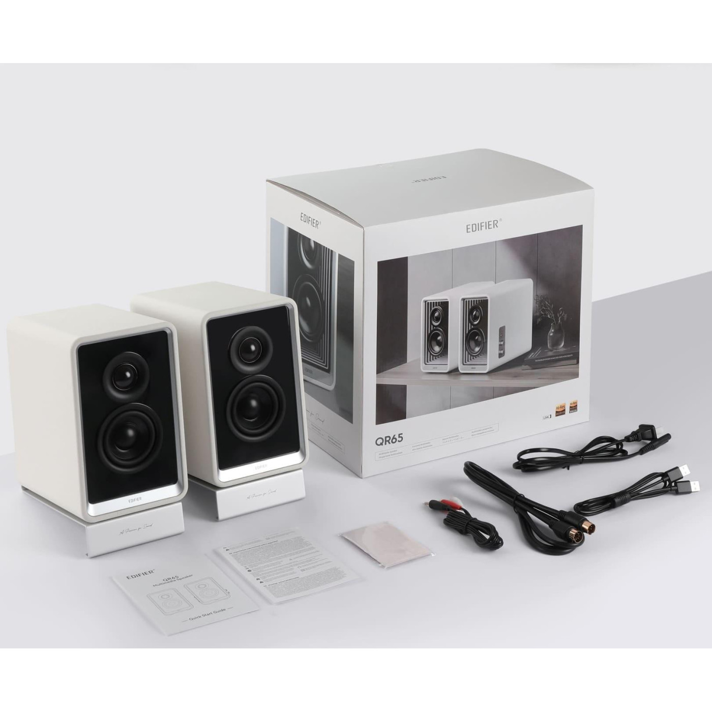 Акустическая система Edifier a 2.0 QR65 70W Bluetooth Hi-Res White (QR65White)