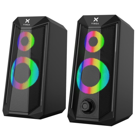 Акустическая система Vinga 2.0 SP-200 LED USB Black (SP-200 LED USB Black)