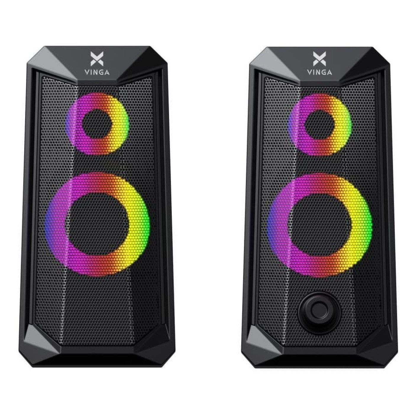 Акустическая система Vinga 2.0 SP-200 LED USB Black (SP-200 LED USB Black)