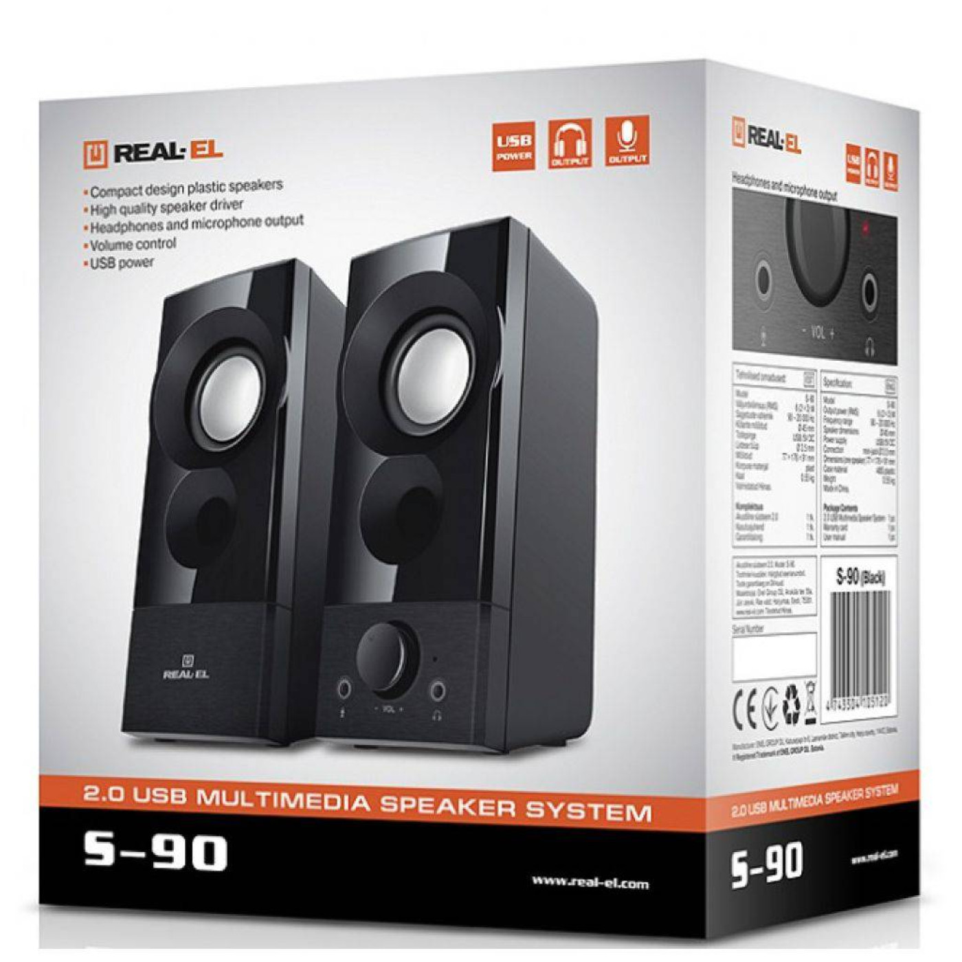 Акустична система Real-EL 2.0 S-90 Black (EL121100011)