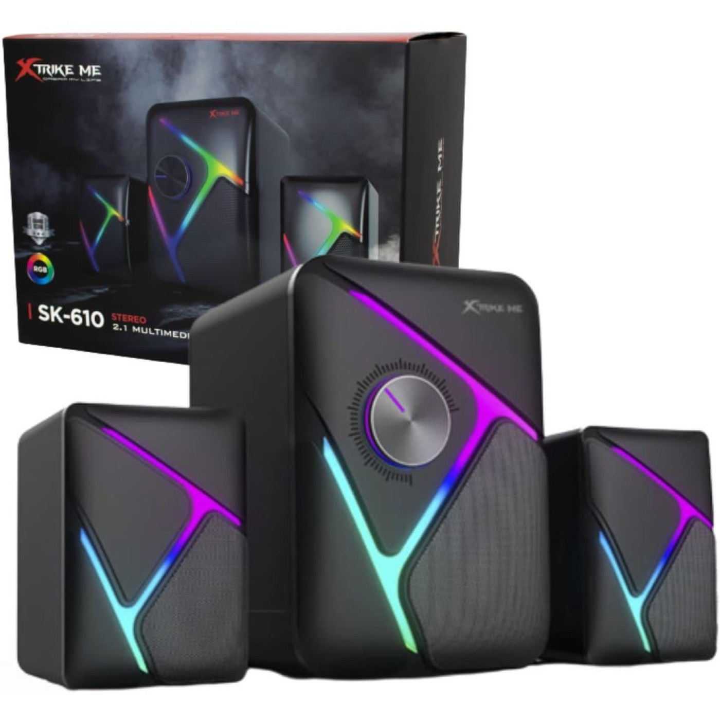 Акустическая система Xtrike Me 2.1 SK-610, 11Вт LED USB (SK-610)