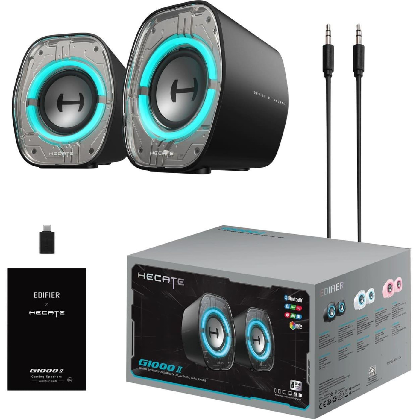 Акустическая система Edifier a 2.0 Hecate G1000 II Black 2.0 USB/AUX/Bluetooth (G10002Black)