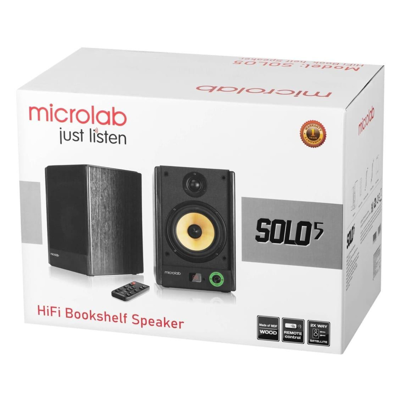 Акустическая система Microlab 2.0 SOLO 5 90W Brown (SOLO-5BR)