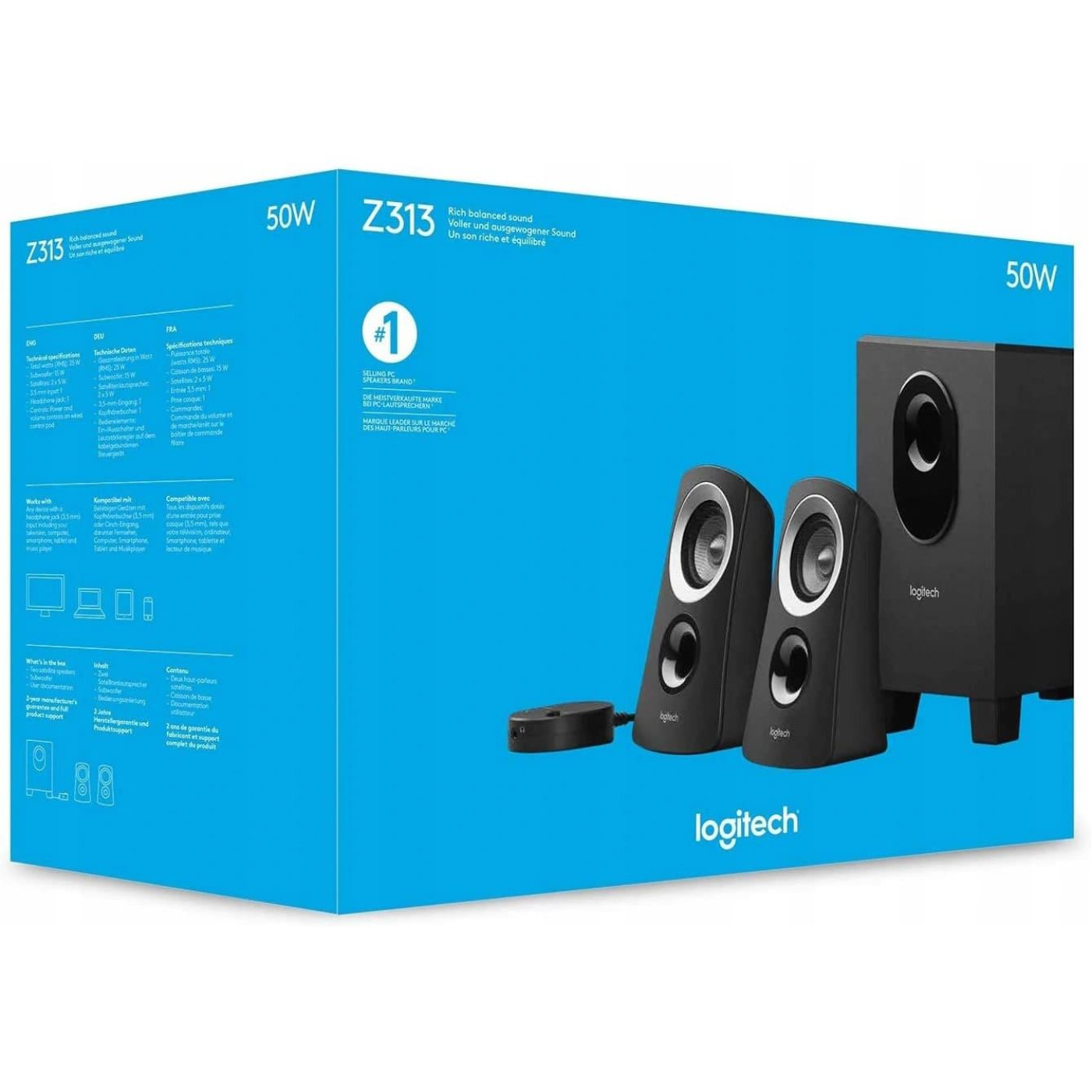 Акустическая система Logitech 2.1 Z313 Black (980-000413)